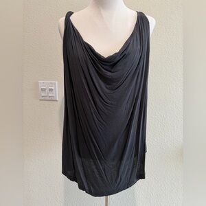 French Connection Charcoal Drape Tank Top Size Large